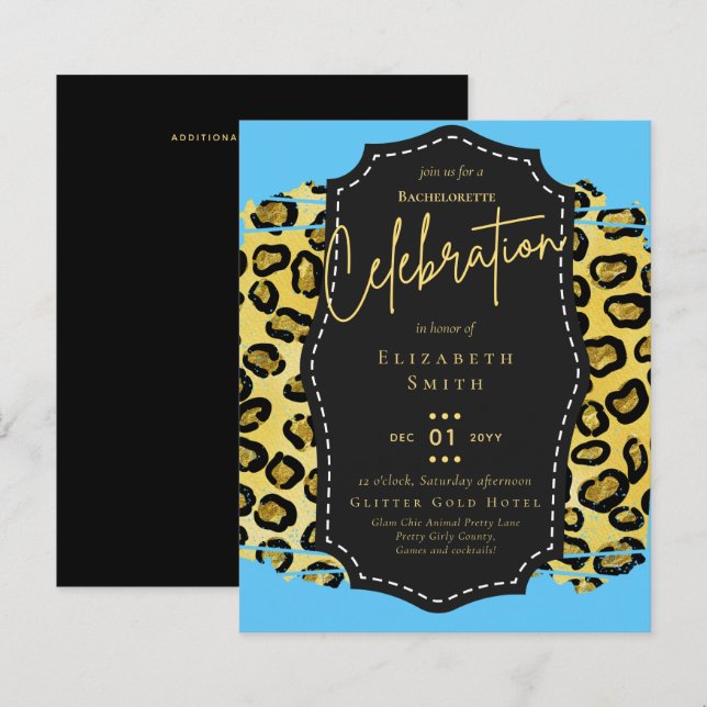 LeahG Pretty Girly Bachelorette Glam Animal Prints (Front/Back)