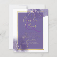 LeahG PURPLE GOLD Wedding Lavender ALCOHOL INK