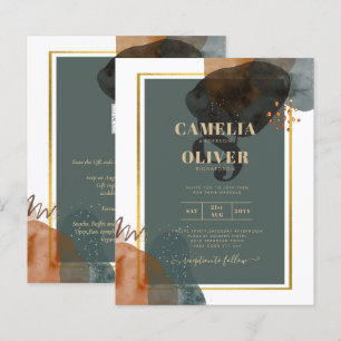 Leahg TEAL EARTH TONES WEDDING INVITE QR Code