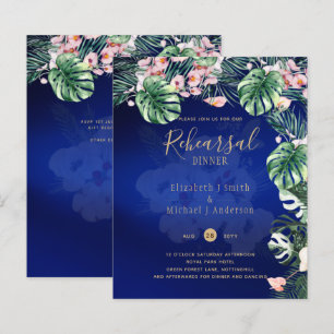 LeahG Tropical Blue Green Pink Floral Wedding