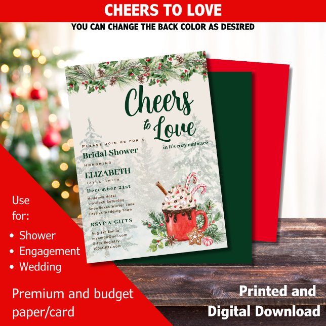 LeahG Winter Cheer Hygge Bridal Shower Wedding Invitation (Creator Uploaded)