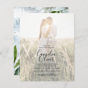 LeahG Winter Wedding Aqua Blue Green INVITE