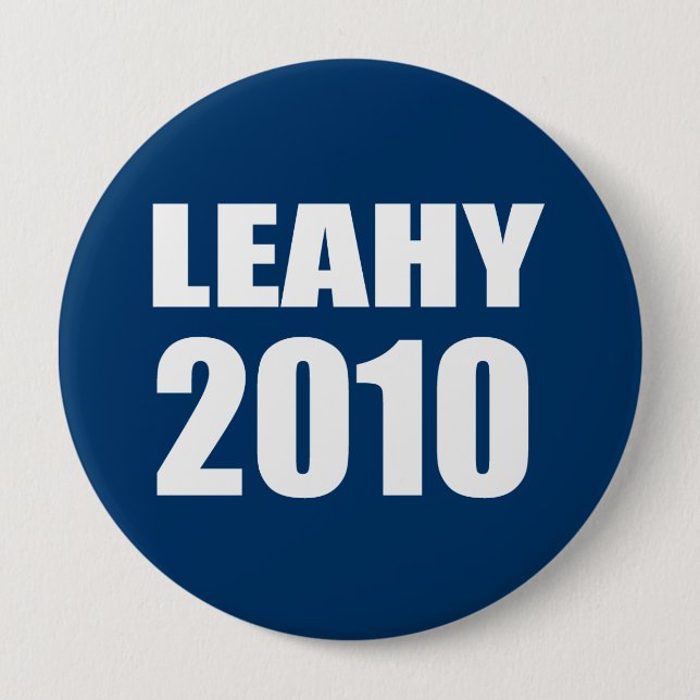 LEAHY 2010 10 CM ROUND BADGE (Front)