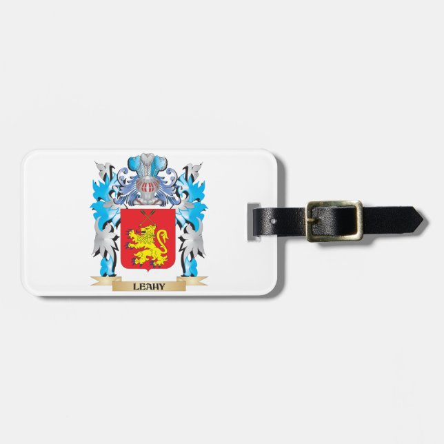Leahy Coat of Arms - Family Crest Luggage Tag (Front Horizontal)