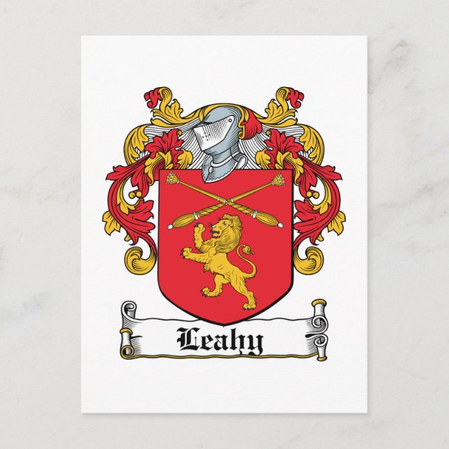 Leahy Family Crest Postcard (Front)
