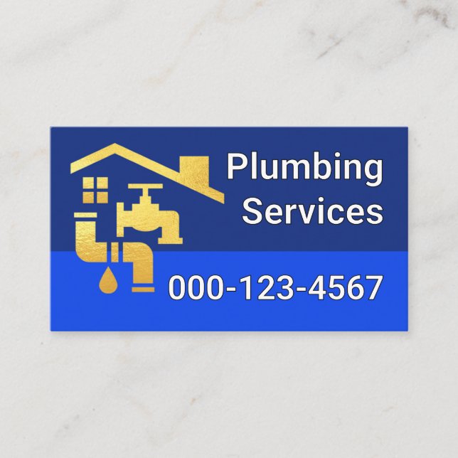 Leaking Faucet Pipe Under Rooftop Business Card (Front)