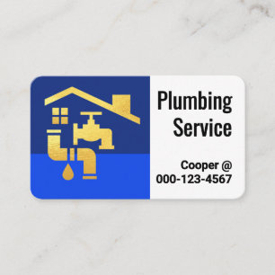 Leaking Faucet Pipe Under Rooftop Business Card