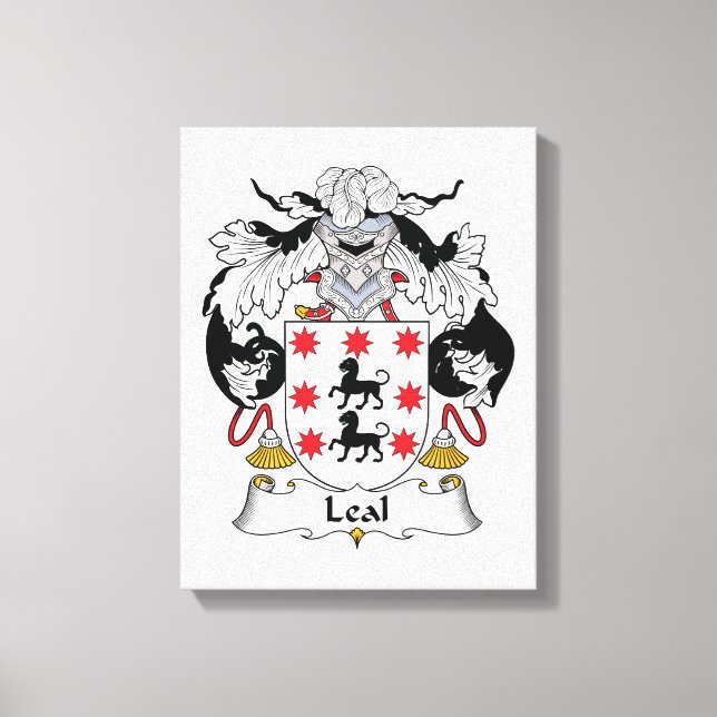 Leal Family Crest Canvas Print (Front)