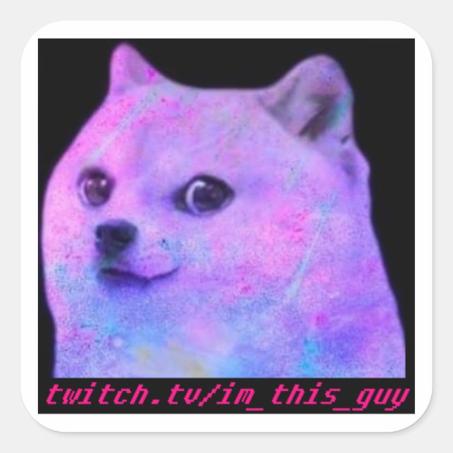 Lean Doge Square Sticker (Front)