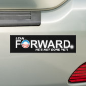 Lean Forward - Anti Obama Bumper Sticker (On Car)