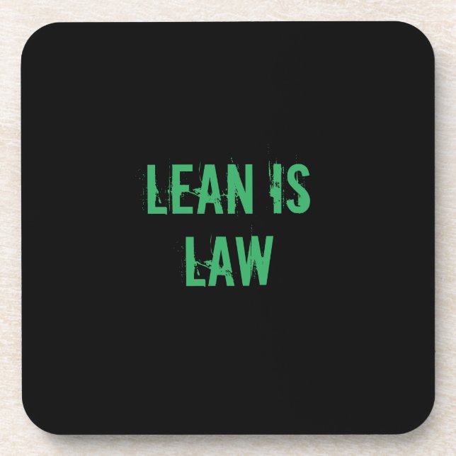 Lean is Law Fitness Personal Trainer Bodybuilding Coaster (Front)