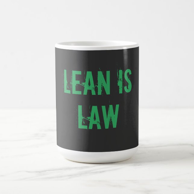 Lean is Law Fitness Personal Trainer Bodybuilding Coffee Mug (Center)