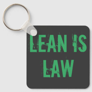 Lean is Law Fitness Personal Trainer Bodybuilding Key Ring