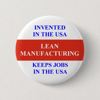 Lean Manufacturing 6 Cm Round Badge