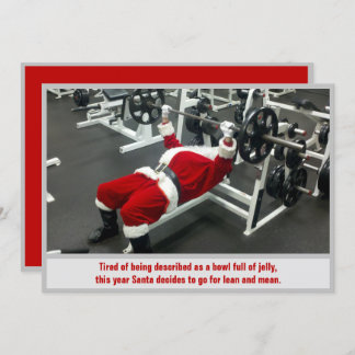 Lean & Mean Santa - Funny Silly Joke Christmas Invitation