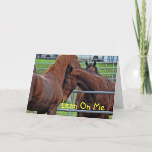 Lean On Me Greeting Card