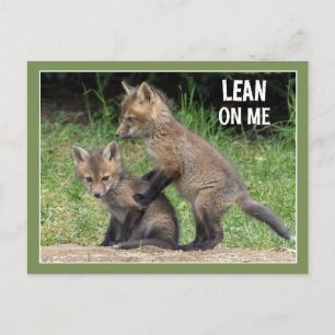 Lean On Me Text Postcard