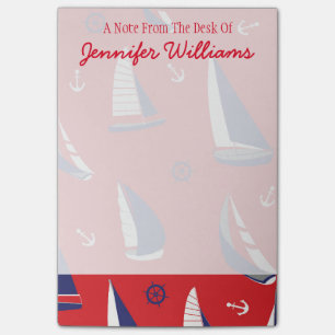 Lean Sailboat Pattern Add Your Name Post-it Notes