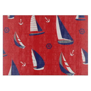 Lean Sailboat Pattern Cutting Board