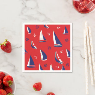 Lean Sailboat Pattern Napkin