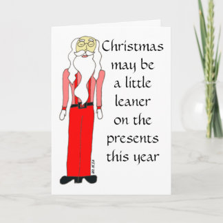 Lean Santa Christmas Greeting Card