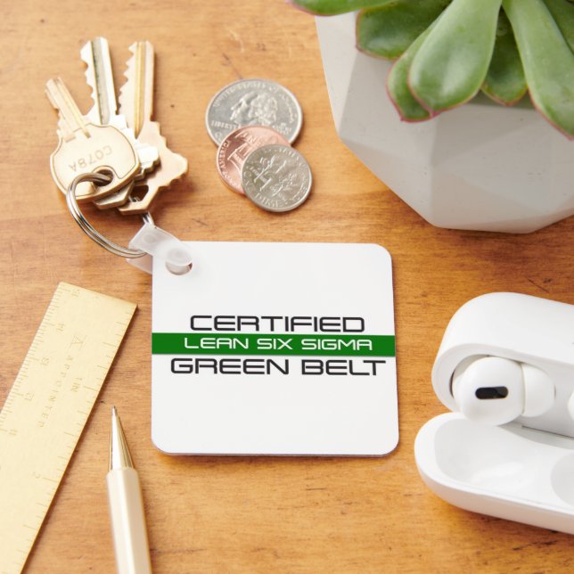 Lean Six Sigma Certified Green Belt Key Ring (Desk)