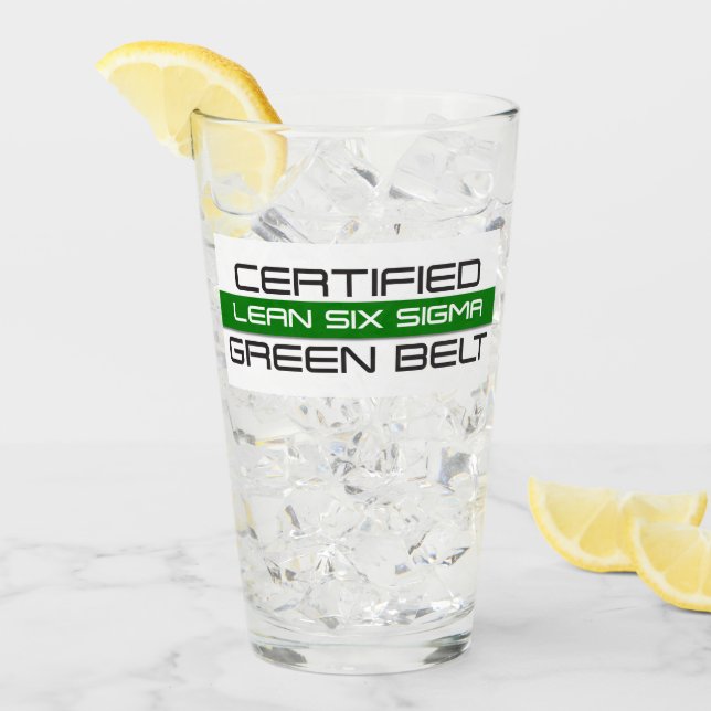 Lean Six Sigma Green Belt Glass (Front Ice)