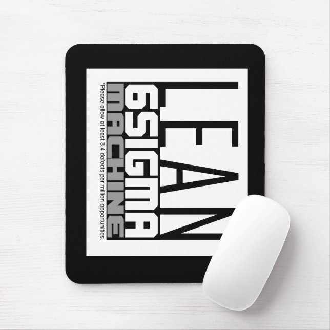 Lean Six Sigma Machine  Mouse Mat (With Mouse)