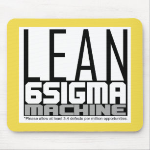 Lean Six Sigma Machine (Yellow) Mouse Mat