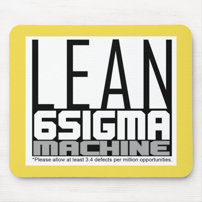 Lean Six Sigma Machine (Yellow) Mouse Mat (Front)