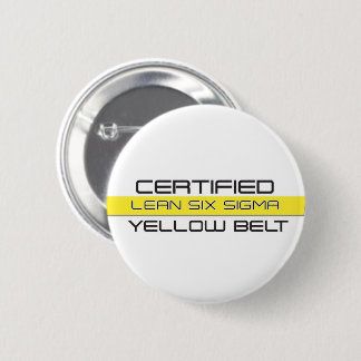 Lean Six Sigma Yellow Belt 6 Cm Round Badge