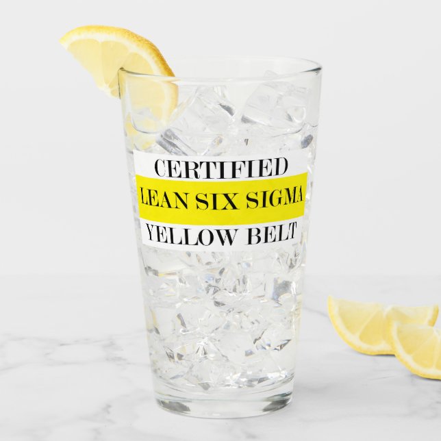 Lean Six Sigma Yellow Belt Glass (Front Ice)