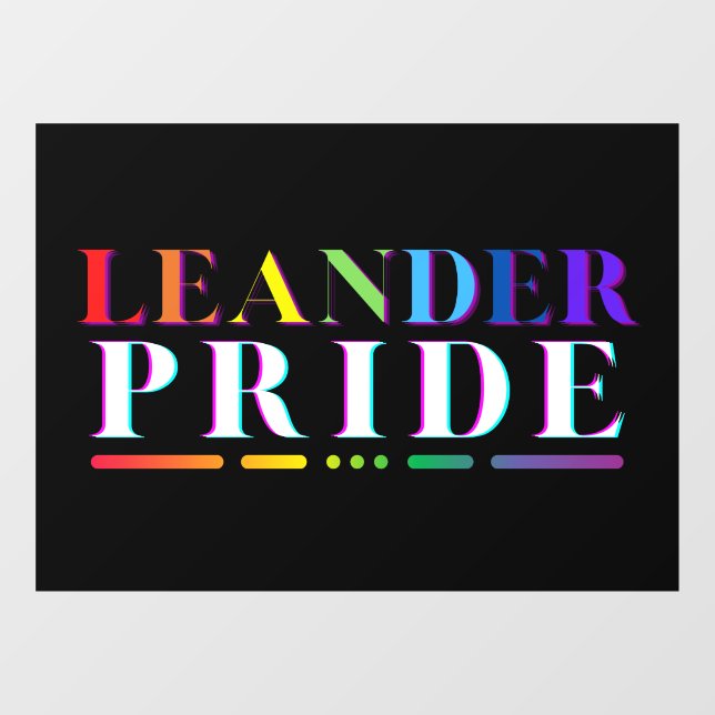 Leander Pride Window Cling (Sheet)