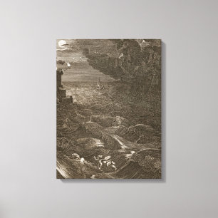 Leander Swims Over the Hellespont to Meet his Mist Canvas Print