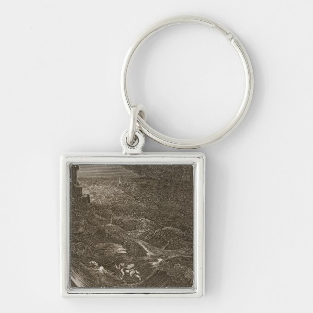 Leander Swims Over the Hellespont to Meet his Mist Key Ring (Front)