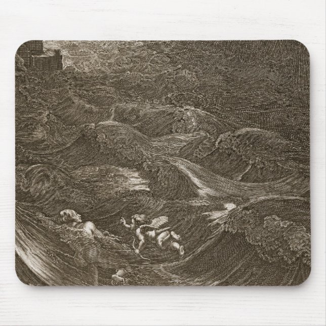 Leander Swims Over the Hellespont to Meet his Mist Mouse Mat (Front)