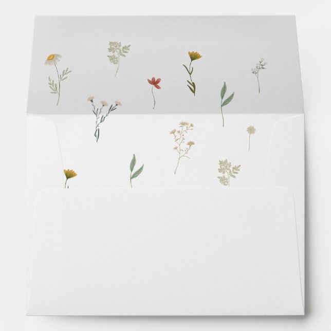 Leander Wildflower Wedding Envelope (Back (Bottom))
