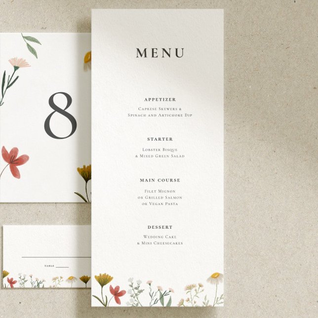 Leander Wildflower Wedding Menu (Creator Uploaded)