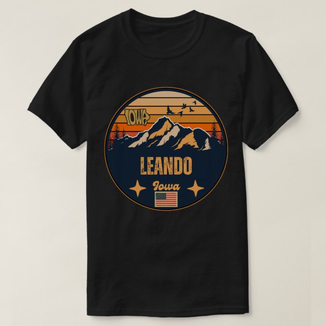 Leando, Iowa Ia, United States T-Shirt (Design Front)
