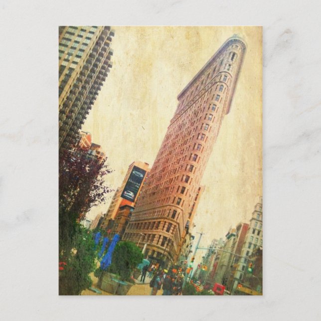 leaning Flatiron Building Postcard (Front)