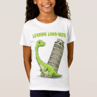 Leaning Long-Neck Cute Brachiosaurus & Leaning Tow