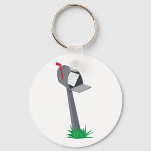 Leaning Mailbox Key Ring