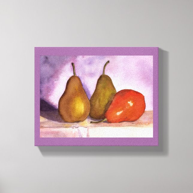 Leaning Pear Canvas Print (Front)