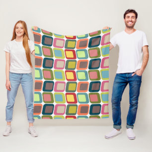 Leaning Rectangles Fleece Blanket