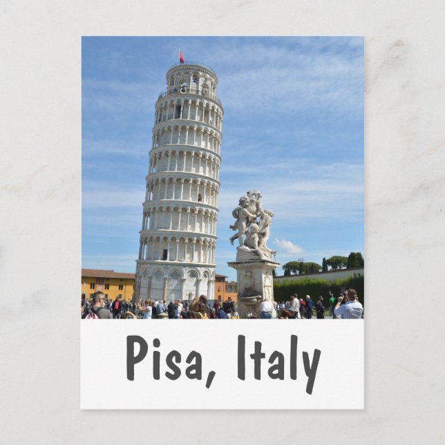 Leaning tower and La Fontana dei Putti, Pisa Postcard (Front)