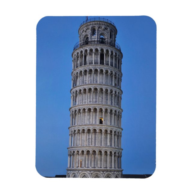 Leaning Tower at Dusk Magnet (Vertical)