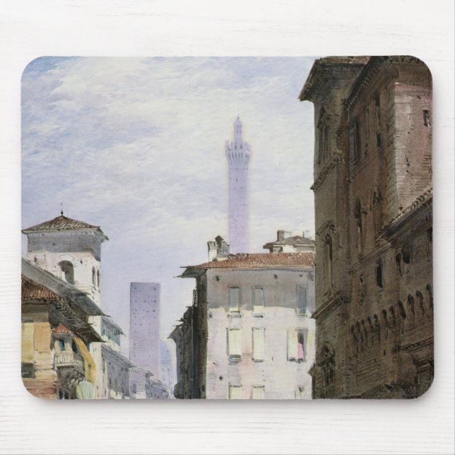Leaning Tower, Bologna Mouse Mat (Front)