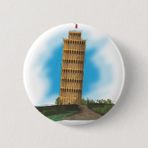 Leaning Tower of Pisa 6 Cm Round Badge