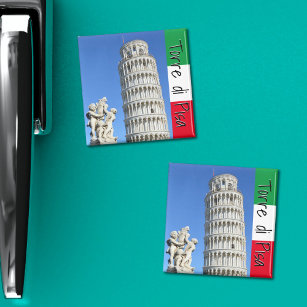 Leaning tower of Pisa and Putti Fountain statue Magnet