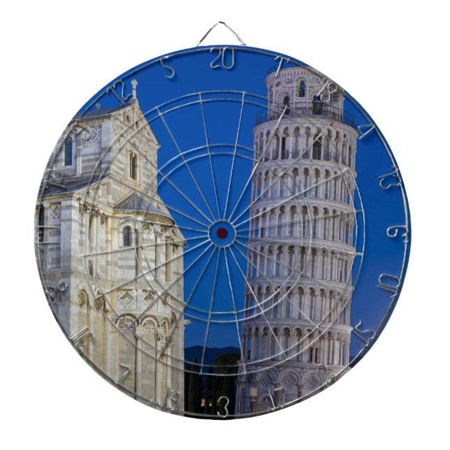 Leaning Tower of Pisa at night Dartboard (Front)